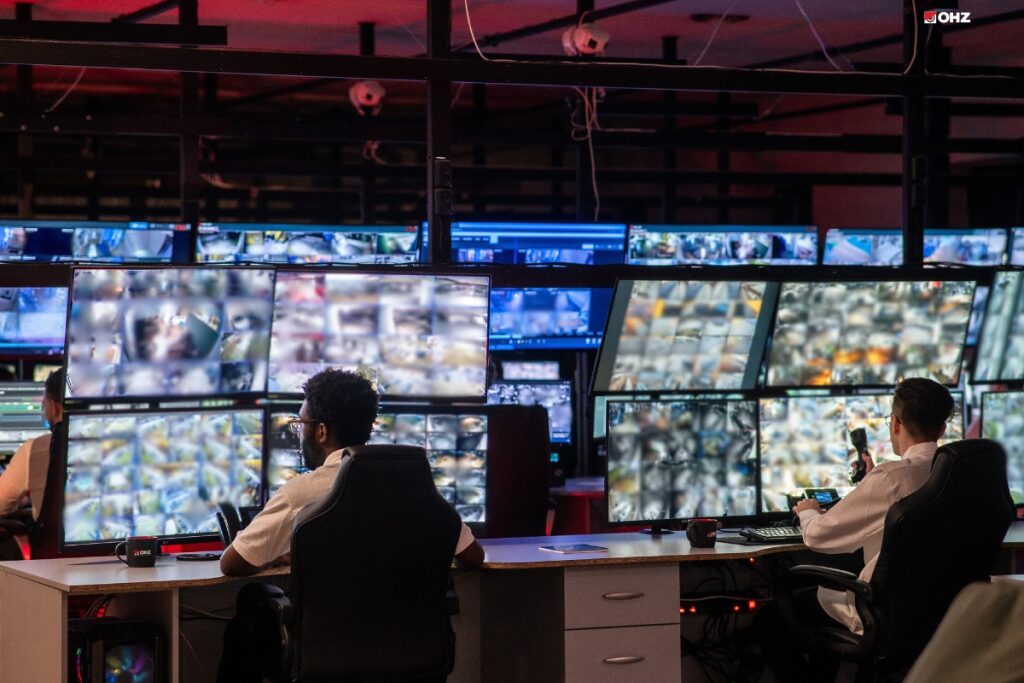 Remote Guarding Provider evaluating security footage in real-time