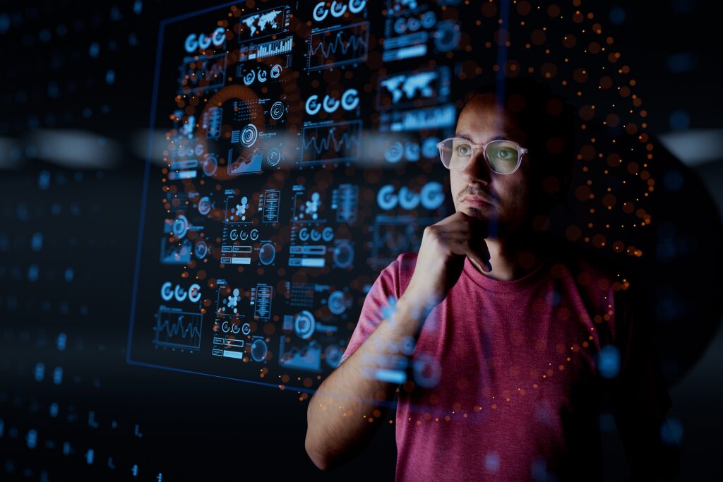 AI-powered security system monitoring a live incident with human oversight.