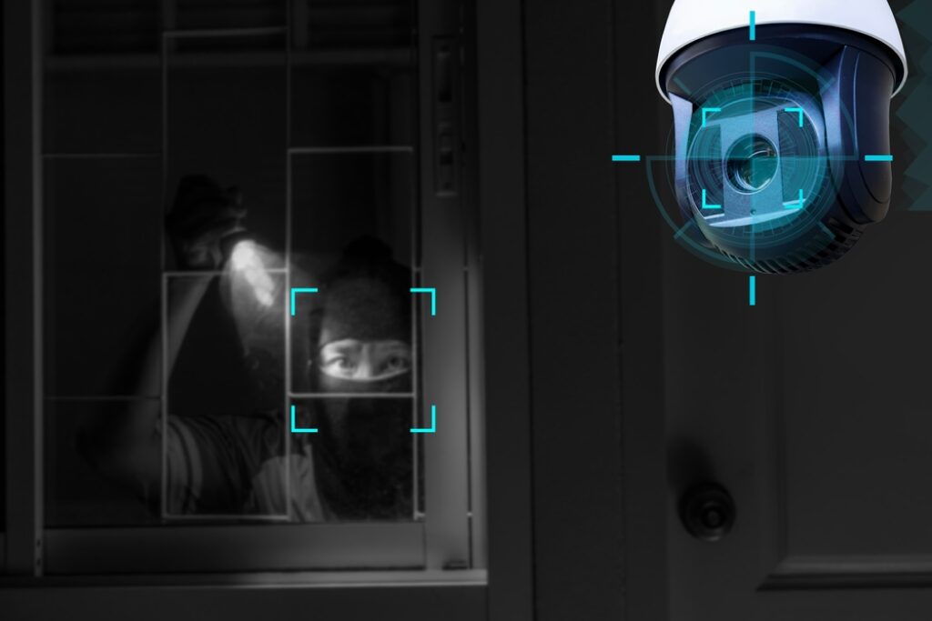 OHZ remote guarding system monitoring commercial site at night